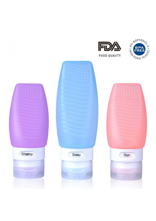 Travel Accessories Bottles Leak-Proof Refillable for Shampoo Cosmetic Containers 